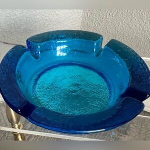 VINTAGE BLENKO 1960'S ERA 4 Slot HEAVYWEIGHT ASHTRAY